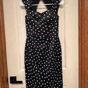 White House Black Market Black and White Sheath Mini Dress